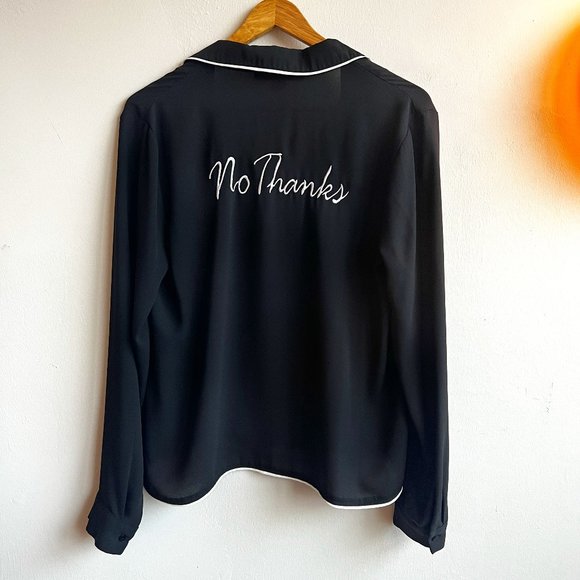 PYJAMA Style Button Up Dress Shirt - Size Medium - Picture 2 of 5